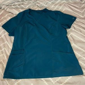 🌸Cherokee Caribbean Blue Scrub Top XL
